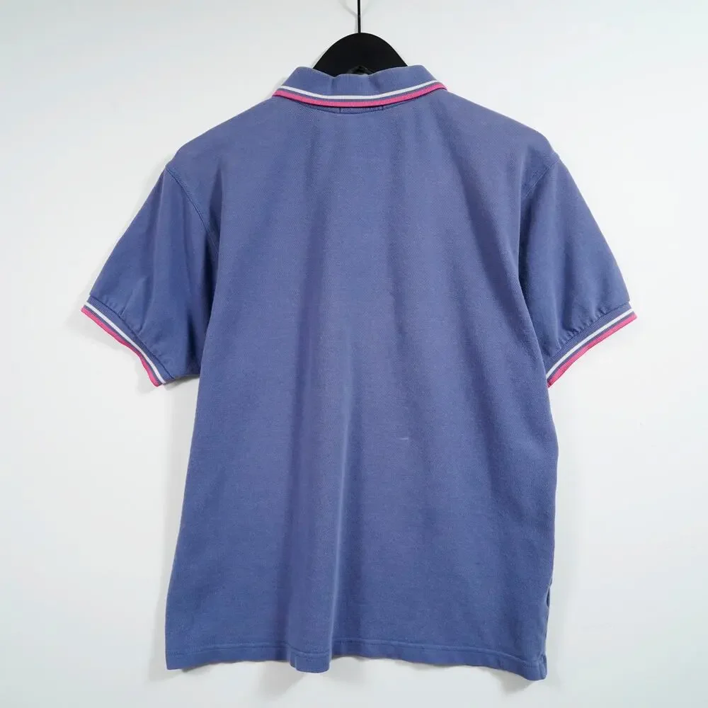 Fred Perry Twin Tipped Polo Shirt French Navy Magenta Men’s Medium